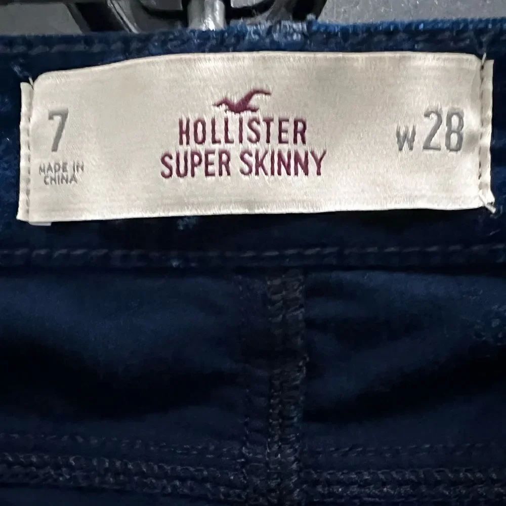 Hollister super skinny velvet pants blue size 7/28 - Picture 12 of 16